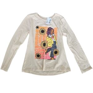 NWT The Children's Place Girls Graphic Long Sleeve T-Shirt‎ Sunflowers S 5/6 ~